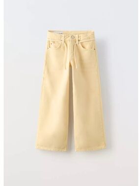 Zara Yellow Wide-Leg Kids Jeans